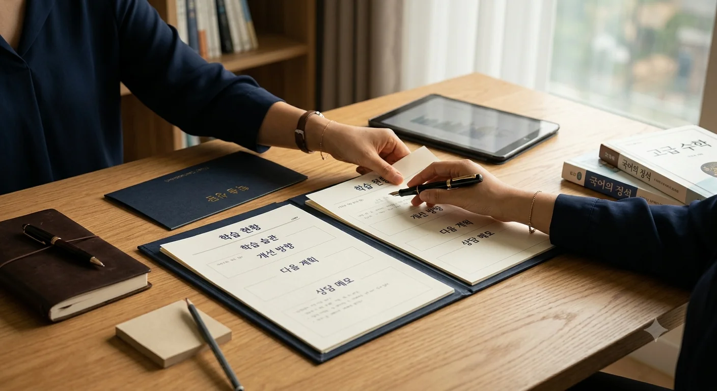 수업 방향을 상담하는 자료